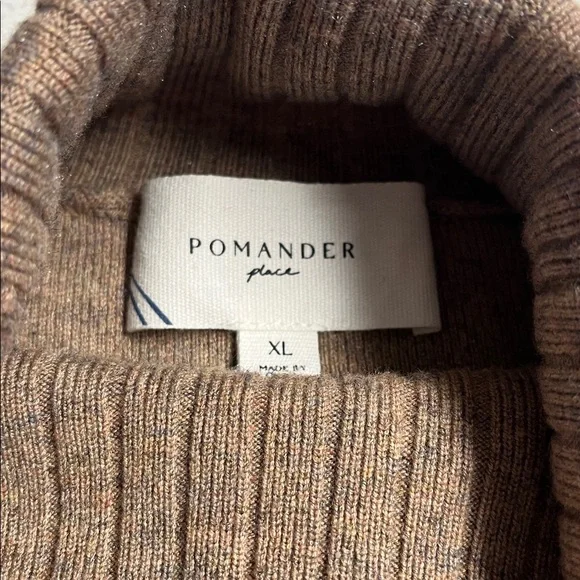 Pomander Place Taupe Turtleneck Sweater Dress